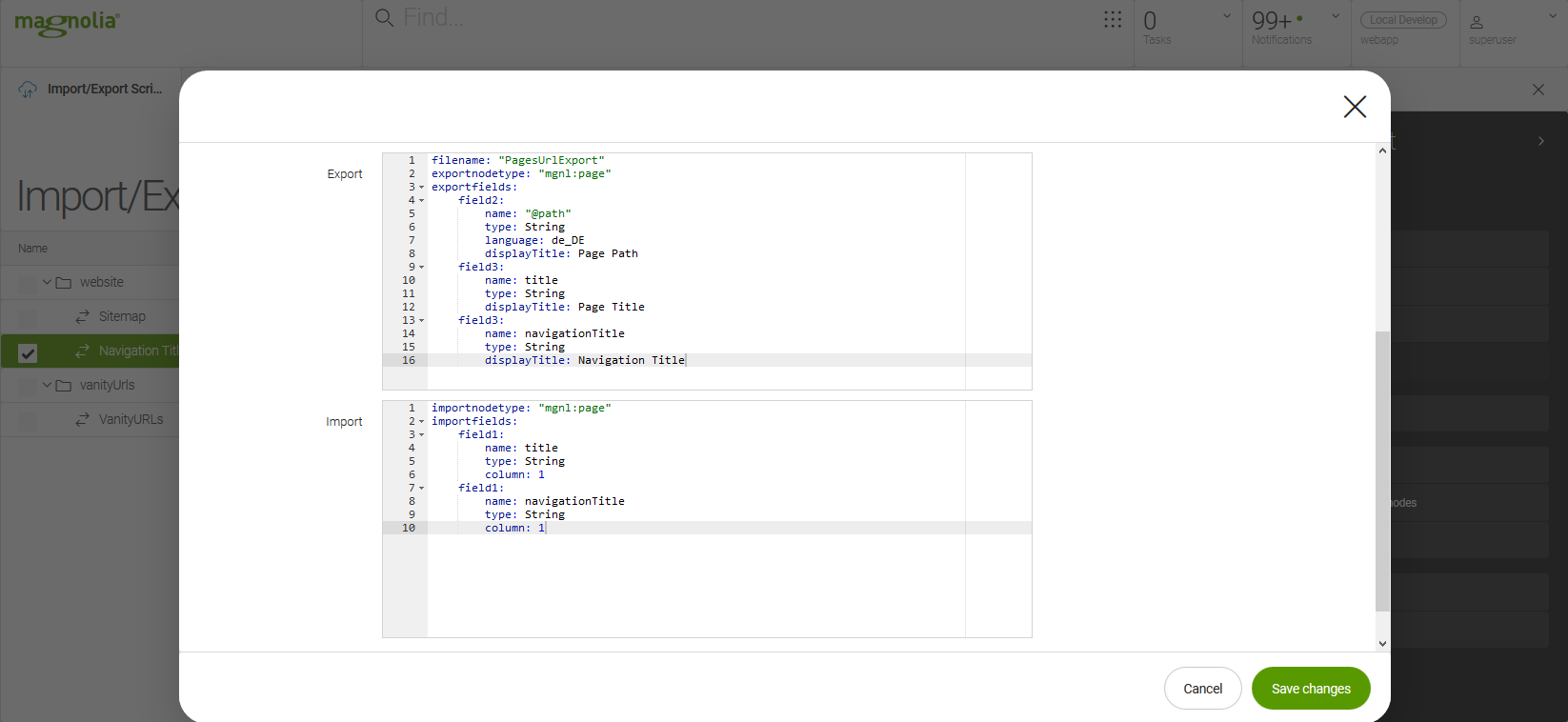 excel import export screenshot 2