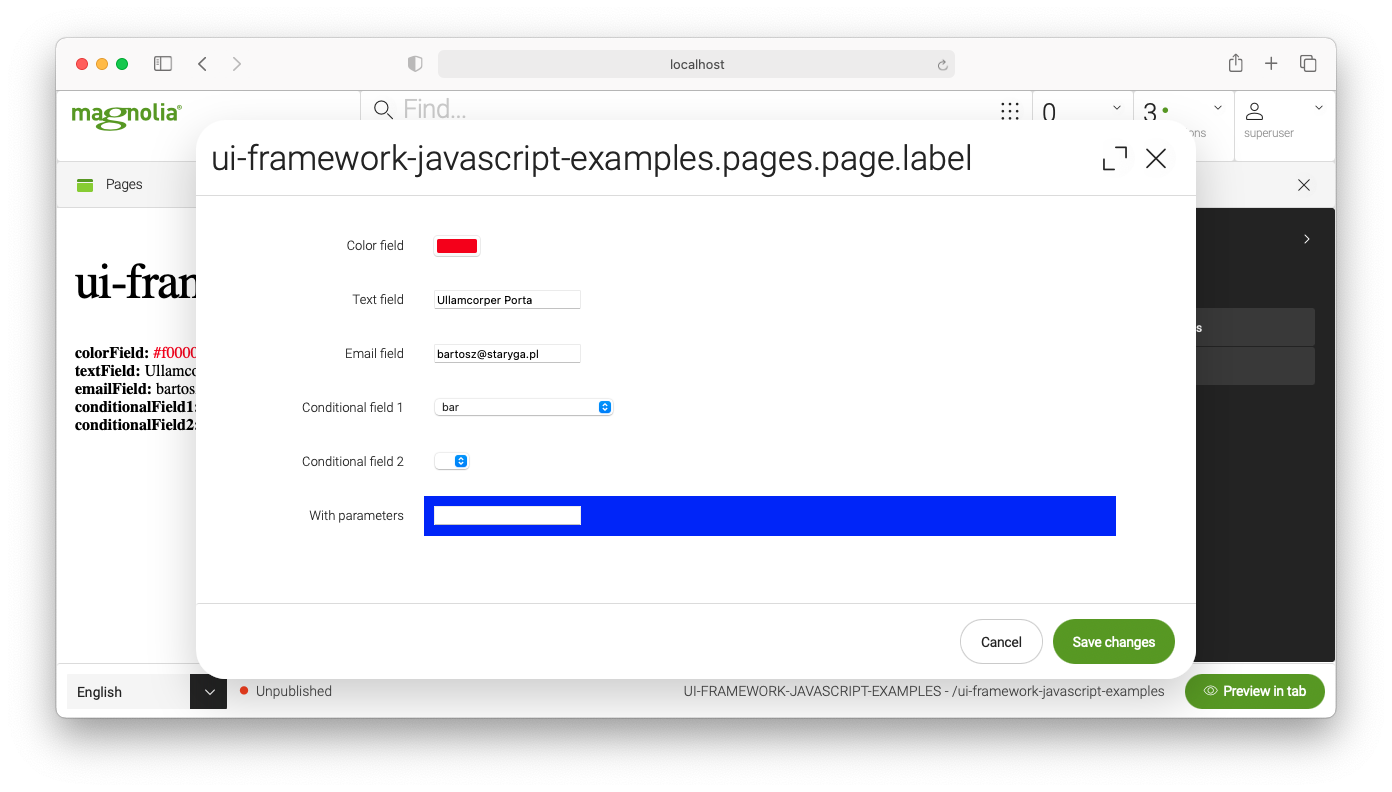 JavaScript Dialog Fields-screenshot3